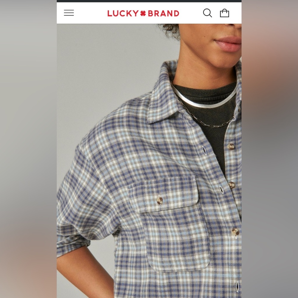 lucky brand flannel button down
